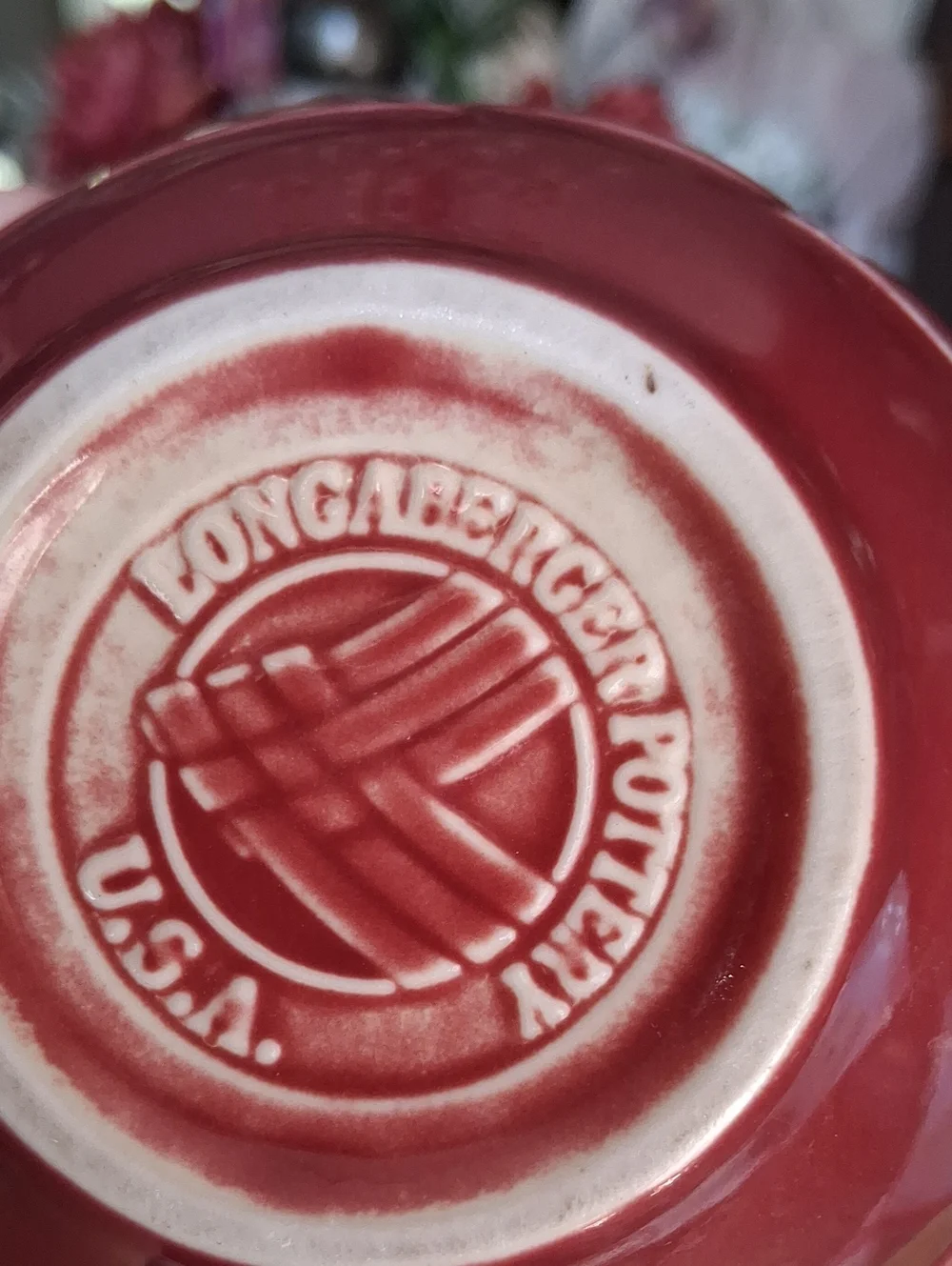 Longaberger Pottery Woven Traditions Set Of 4 Dessert Bowls